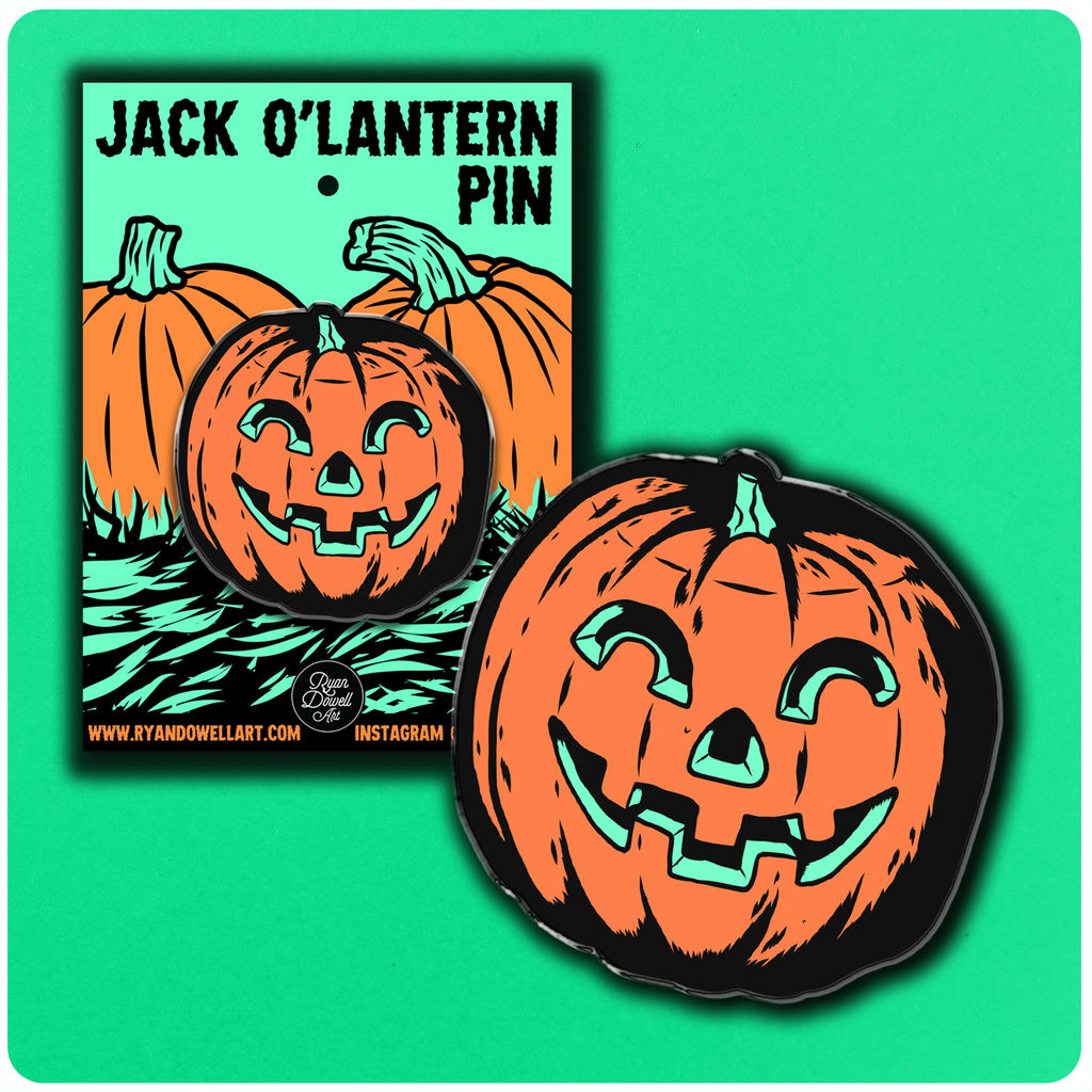Jack o Lantern Halloween Lapel Pin
